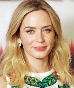 The Actress Emily Blunt paint by number