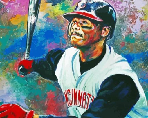 The Baseball Player Ken Griffey Jr paint by number