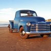 Truck On The Beach paint by number