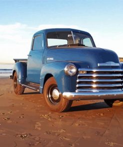 Truck On The Beach paint by number