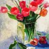 Tulip In Vase Art paint by number