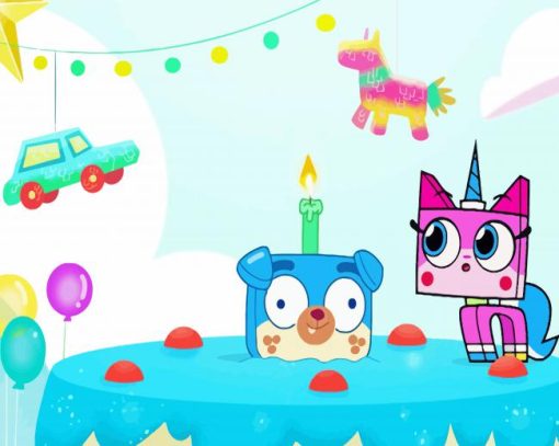 Unikitty Cartoon paint by number