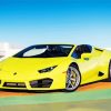 Yellow Lambo Huracan Car paint by number