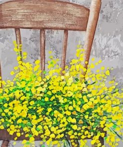 Yellow Flowers On The Chair paint by number