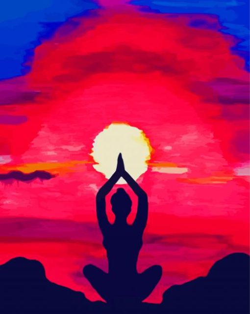 Yoga Girl Abstract Meditation Art paint by number