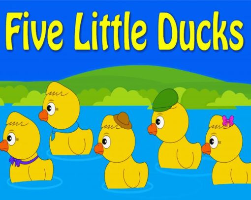 5 Little Ducklings paint by number