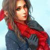 Aerith Gainsborough In Winter paint by number