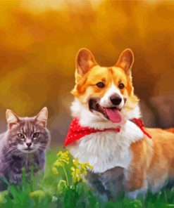 Aesthetic Cat And Dog paint by number