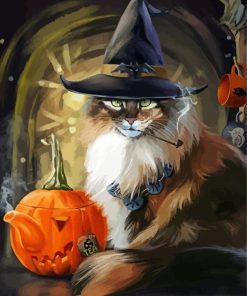 Aesthetic Cat Witch Paint By Number