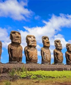 Ahu Tongariki Easter Island Paint By Numbers