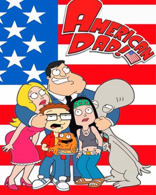 American Dad Poster Paint By Numbers