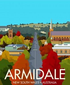 Australia Armidale City Poster paint by number