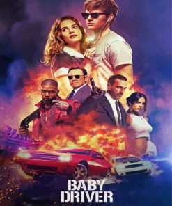 Baby Driver Poster paint by number