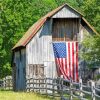 Barn With Flag paint by number