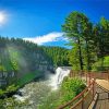 Beautiful View Of Upper Mesa Falls Paint By Numbers