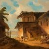 Bengal Village Scene George Chinnery paint by number