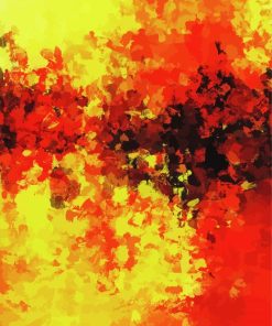 Black And Red Yellow Abstract paint by number