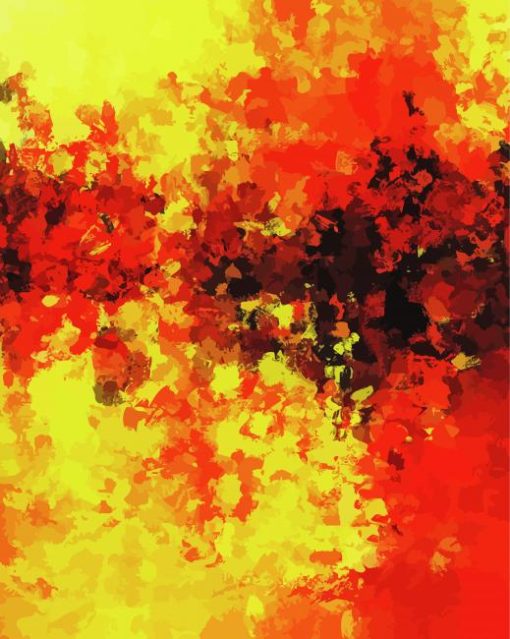 Black And Red Yellow Abstract paint by number