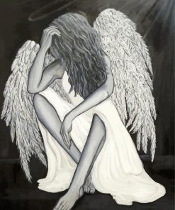 Black And White Angels Art Paint By Numbers