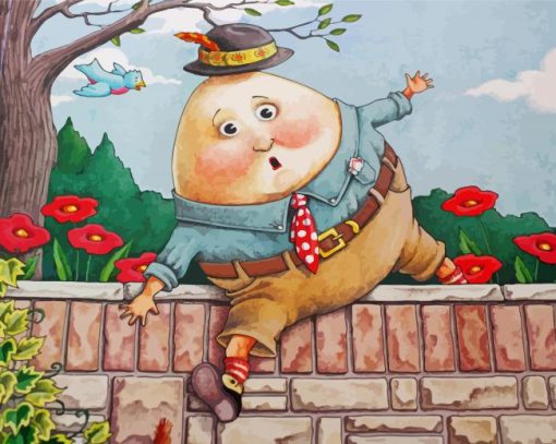 Cartoon Humpty Dumpty Paint By Numbers