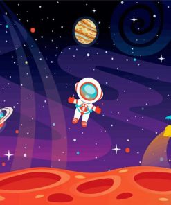 Cartoon Space paint by number