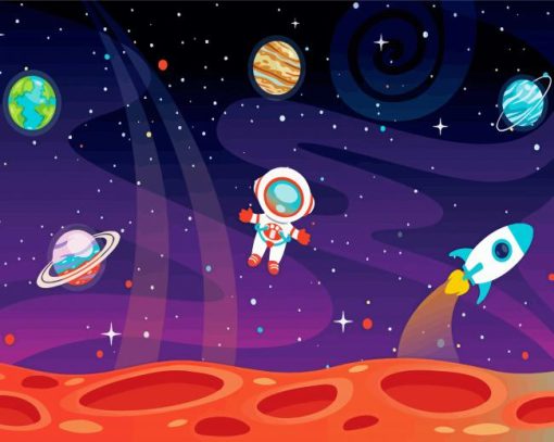 Cartoon Space paint by number