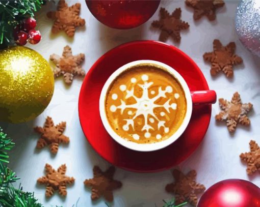 Christmas Coffee paint by number