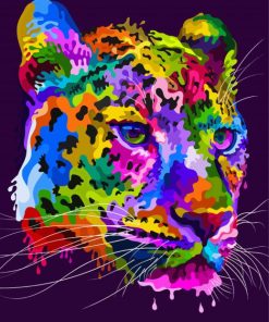 Colorful Cheetah Art Paint By Numbers