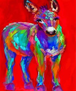 Colorful Donkey Art Paint By Numbers