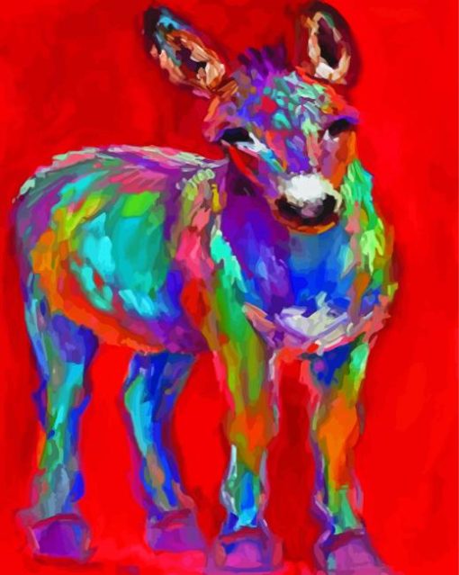 Colorful Donkey Art Paint By Numbers