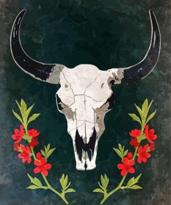 Cow Head Skull Paint By Numbers