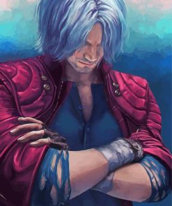 Dante Devil May Cry Video Game paint by number