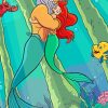 Disney The Little Mermaid With Her Father Hugging Paint By Numbers