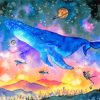 Fantasy Space Whale paint by number