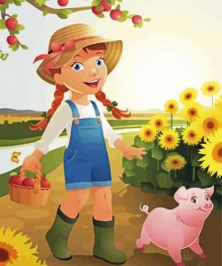 Farm Girl Art Paint By Numbers