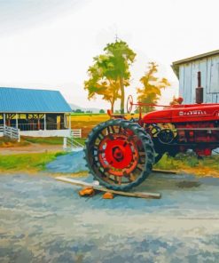 Farmall Tractor paint by number