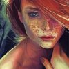 Ginger Girl With Freckles Art Paint By Numbers