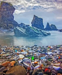 Glass Beach California paint by number