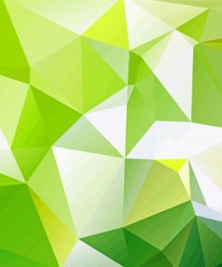 Green Geometric Abstract Paint By Numbers