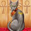 Grey Egyptian Cat Paint By Numbers