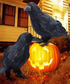 Halloween Ravens Art paint by number