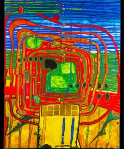 Hundertwasser Hommage Au Tachisme paint by number