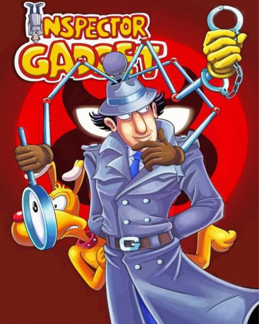 Inspector Gadget Cartoon Poster paint by number