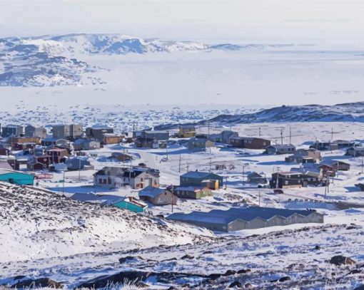 Iqaluit City Canada Paint By Numbers