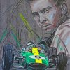 Jim Clark F1 Racing Driver Art paint by number