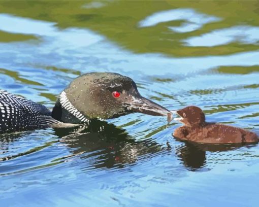 Lake With Loons Paint By Numbers