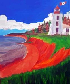 Lighthouse PEI Art paint by number