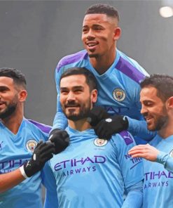 Manchester City Players Football Paint By Numbers