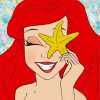 Mermaid Ariel Starfish paint by number