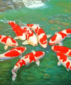 Metallic Koi Fishes paint by number